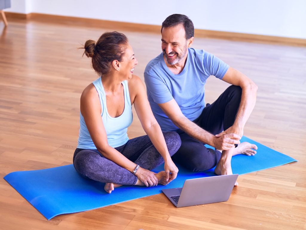 Balanced lifestyle scene with healthy food and relaxation elements